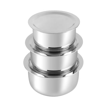 Kraft Futuretec Triply 3pc Tope Set with SS Lid (Induction Friendly)